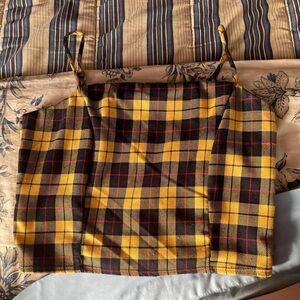 Cutest little plaid crop top